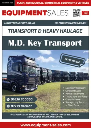 Equipment Sales Magazine November 2025 Front Cover